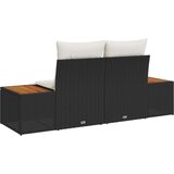  2-sjedalni vrtni kauč s jastučićima crni poliratan | shoptok.hr