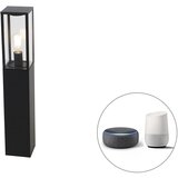 QAZQA Pametna stoječa zunanja svetilka črna 80 cm vključno z Wifi ST64 - Charlois | Shoptok.si
