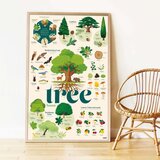 Poppik Edukativni poster sa nalepnicama Otkrića: Drvo 6+ | Eponuda.com