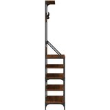  Stalak za odjeću i cipele smeđa boja hrasta 90x34x184 cm | shoptok.hr