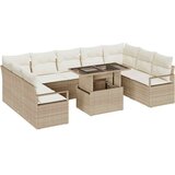  Sjedeća garnitura za vrt s pohranom 10 pcs Bež Poli ratan | shoptok.hr