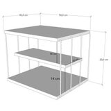 Hanah home lifon - black, marble blackmarble side table | ePonuda.com