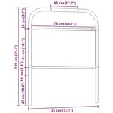  Zamjensko uzglavlje dimljeni hrast 80 cm čelik i inženjersko drvo - Dimljeni hrast 80 cm 1 | shoptok.hr