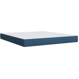  LED okvir za krevet s madracem Plava 160 x 200 cm Tkanina - Plava 160 x 200 cm Dizajn s rombovima | shoptok.hr