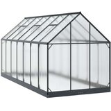  Rastlinjak v vrtu z vrati Antracit 183,5 x 423,5 x 207 cm, (5000288597) | Shoptok.si