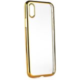  Gumijasti / gel etui Clear Case za Apple iPhone X / iPhone XS (5.8") - zlati Cene