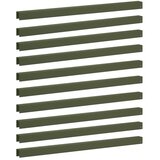 Profil za rubove vrta 10 kom. 100 x 5 x 5 cm Čelik - Maslinastozelena 100 x 5 x 5 cm 10 | shoptok.hr