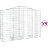  Lučne gabionske košare 9 kom 200x50x140/160cm pocinčano željezo | Eponuda.com