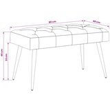  Klupa s gumbastim tkanjem Tamnozelena 80 x 40 x 46 cm Baršun | shoptok.hr