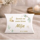  Konfeti za birmo - personalizirana škatlica z župniko kapo in rožicami BIRDAR 111-01 | Shoptok.si