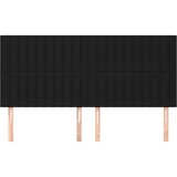  Uzglavlje Crno 160x5x118/128 cm Tkanina | shoptok.hr