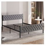 Hanah home krevet u francuskom stilu, 140x88x200 cm, siva | Eponuda.ba