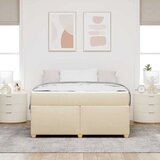 Konstrukcija postelje z vzmetnico krema 160 x 200 cm blago, (5000126730) | Shoptok.si