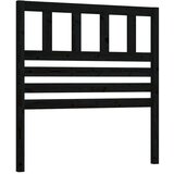  Posteljno vzglavje črno 96x4x100 cm trdna borovina, (20643795) | Shoptok.si