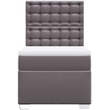 Krevet s oprugama i madracem sivi 90 x 190 cm od umjetne kože | shoptok.hr