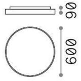 Ideal Lux STROPNA LED-SVETILKA Halo 46 W 5950 lm 3000 K 220-240 V | Shoptok.si