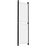 vidaXL Sobna pregrada s 5 panela bijela 250 x 180 cm od tkanine | shoptok.hr