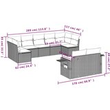  9-dijelni set vrtnih sofa s jastucima bež od poliratana | shoptok.hr