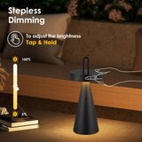  LED prigu&amp;scaron;iva spolja&amp;scaron;nja punjiva dodirna stona lampa HALO LED/1,5W/3,7V 3000 mAh IP44 crna Slike