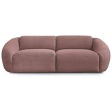 Bobochic Paris Rožnata sedežna garnitura iz rebrastega žameta 250 cm Tina – | Shoptok.si