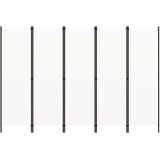 Sobna pregrada s 5 panela bijela 250 x 180 cm | Eponuda.com