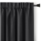 Restilo BLACKOUT curtain, black, plain, classic, sash tieback, classic style, multifunctional tape, heavy blackout fabric, 140 x 280 cm Cijene