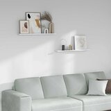  Polica na zidu s policom 2 pcs Bijeli mramor 80 x 9 x 3 cm | shoptok.hr
