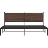  Metalni okvir kreveta bez madraca smeđa boja hrasta 183x213 cm | shoptok.hr