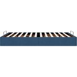 vidaXL Otomanski posteljni okvir brez vzmetnice moder 140x190 cm blago, (21610317) | Shoptok.si