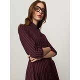 Sinsay Midi košulja haljina s remenom, u vertikalne pruge | shoptok.hr
