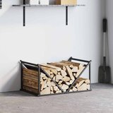  Stalak za drva crni 70x43x34,5 cm hladno valjani čelik | shoptok.hr