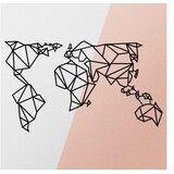 Wallity Zidna dekoracija Mapa svijeta 4, 140x80cm, Crna | Eponuda.ba