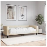 vidaXL Dnevna postelja z vzmetnico krem 80x200 cm blago Cene