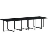 vidaXL Vrtna jedilna garnitura 13-delna z blazinami črn poli ratan | Shoptok.si