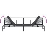  Ležaljka Crna 200 x 62 x 59,5 cm Tekstilen | shoptok.hr