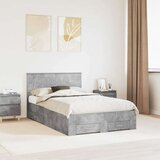  Konstrukcija postelje z vzglavjem Betonsko siva 120 x 200 cm, (5000103690) | Shoptok.si