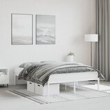 vidaXL Kovinski posteljni okvir bel 135x190 cm Cene