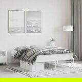 vidaXL Metalni okvir za krevet bijeli 135x190 cm Cijene