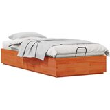  Otomanski krevet Vosak Smeđa 90 x 190 cm Masivna borovina | shoptok.hr