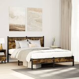  Metalni okvir kreveta bez madraca boja hrasta 140x200 cm | shoptok.hr