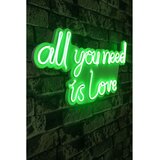 Wallity Zidna LED dekoracija All You Need is Love, 375 cm, IP67, 12V, Zelena | ePonuda.com