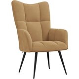 The Living Store Stol za sproščanje rjav žamet - Stol Za Sproščanje, (21420200) Cene