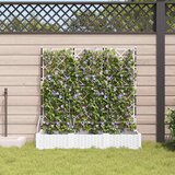  Vrtna saksija 3 pcs Bijeli 120 x 40 x 125,5 cm Plastika | shoptok.hr