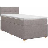  Boxspring krevet s madracem Sivosmeđa 90 x 200 cm Tkanina Smeđesiva 200 x 90 x 88 cm | Shoptok.si