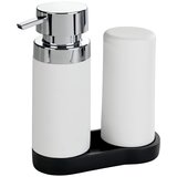 Wenko Set s dva bijela spremnika za deterdžente s podmetačem Wenkoo Squeeze, 250 ml | shoptok.hr