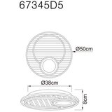 Globo STROPNA LED-SVETILKA WOODY //3000 K/230 V/ | Shoptok.si