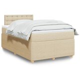 Maison Chic Box spring postelja - Vzmetna postelja z vzmetnico krem 120x190 cm blago SL4942, (21887737) | Shoptok.si