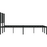  Metalni okvir za krevet s uzglavljem crni 120x190 cm | shoptok.hr
