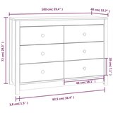  Bočni ormarić 100 x 40 x 72 cm od masivne borovine | shoptok.hr