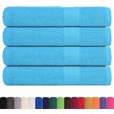 vidaXL Brisače 4 kos turkizna 100x200 cm 360 gsm 100% bombaž, (21822918) | Shoptok.si